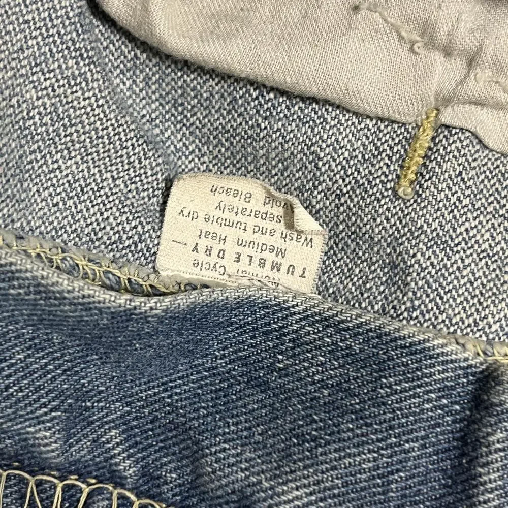 Vintage Lee Jeans Zombie Distress Mens 32x29 Denim Flare 60s Thrashed USA 1970s